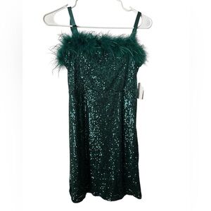 Nickie Lew Sequins Green Holiday Formal Girl Size 12 BNWT